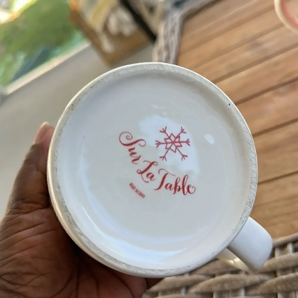 Sur La Table Holiday Christmas Mugs Set (3)
